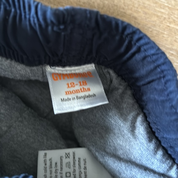 Gymboree Navy lined pull on cargo pants, size 12-18 months - Picture 2 of 3